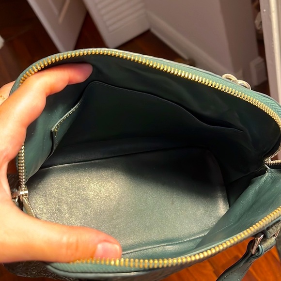 Real Crocodile Leather Dark Green Crossbody Purse - Picture 5 of 8